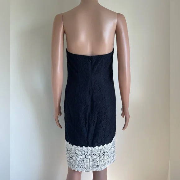 black lace dress overlay Classic Sleeveless Lace Overlay Chiffon Asymmetrical Mother of the Bride Dress, Dark_Navy main image 0